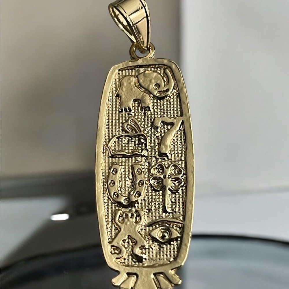 14k Gold Electroplated Good Luck Theme Pendant